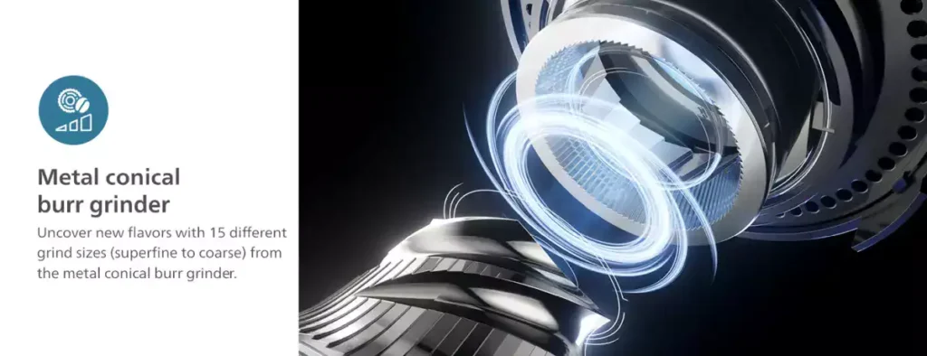 Metal conical burr grinder
